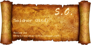 Seidner Ottó névjegykártya